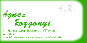 agnes rozgonyi business card